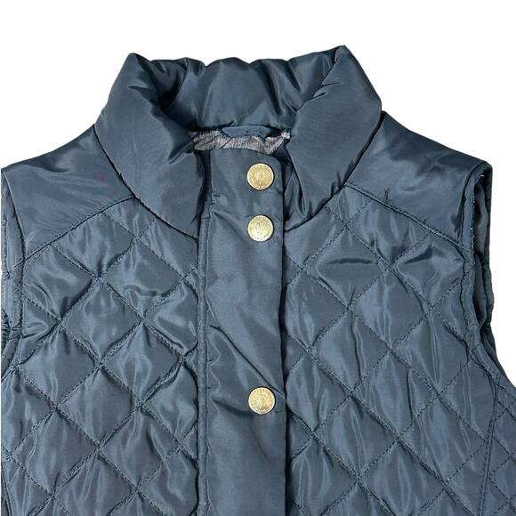 ZARA GIRLS Navy Quilted Vest 7/8 - Picture 2 of 7